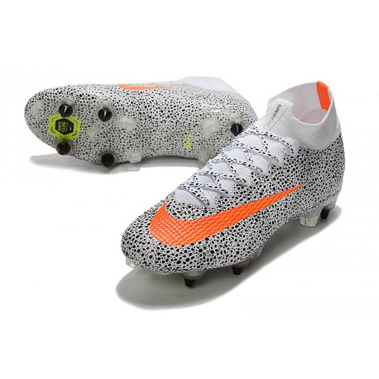 Nike Mercurial Superfly 7 Elite SG-PRO AC White Black Orange 39-45