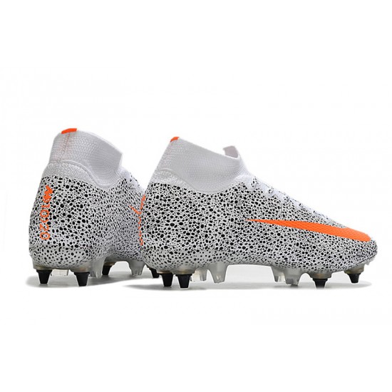 Nike Mercurial Superfly 7 Elite SG-PRO AC White Black Orange 39-45