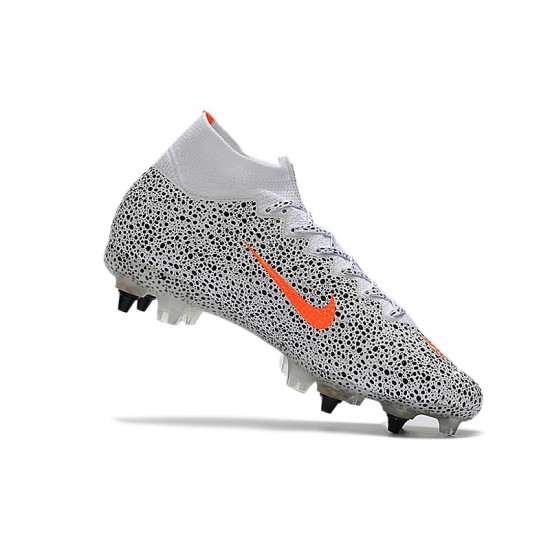 Nike Mercurial Superfly 7 Elite SG-PRO AC White Black Orange 39-45