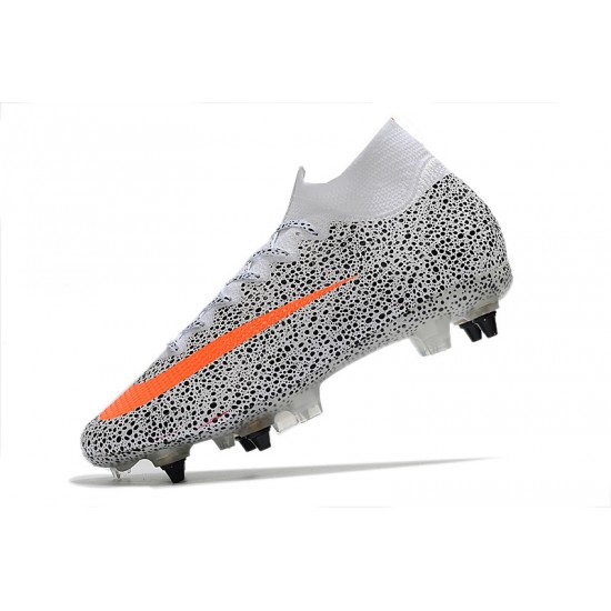 Nike Mercurial Superfly 7 Elite SG-PRO AC White Black Orange 39-45