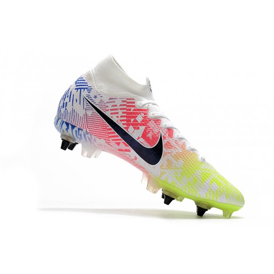 Nike Mercurial Superfly 7 Elite SG-PRO AC White Rainbow Black 39-45