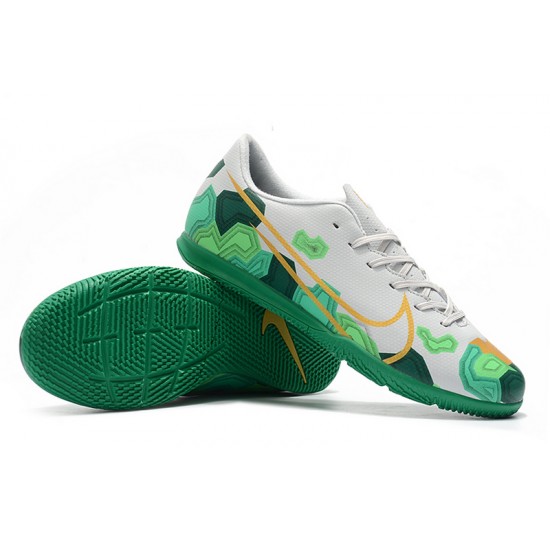 Nike Mercurial Vapor 13 Academy IC White Green Gold 39-45