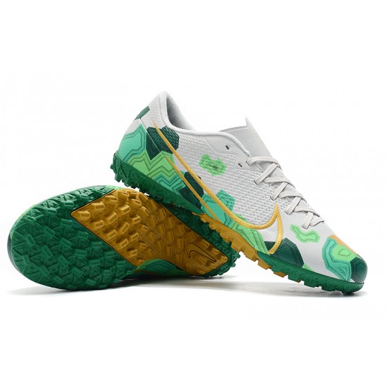 Nike Mercurial Vapor 13 Academy TF White Green Gold 39-45