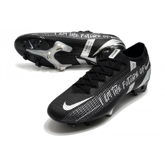 Nike Mercurial Vapor 13 Elite FG Black Silver 39-45