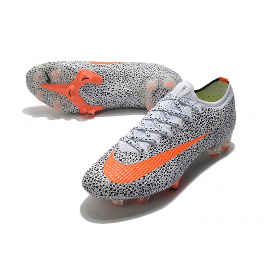 Nike Mercurial Vapor 13 Elite FG White Black Orange 39-45