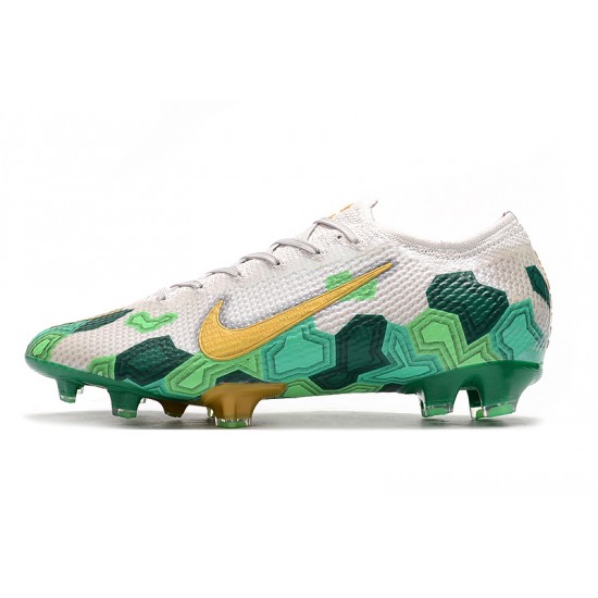 Nike Mercurial Vapor 13 Elite FG White Green Gold 39-45