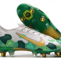 Nike Mercurial Vapor 13 Elite SG-PRO AC White Green Gold 39-45