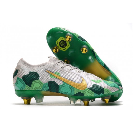 Nike Mercurial Vapor 13 Elite SG-PRO AC White Green Gold 39-45