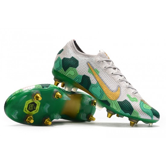 Nike Mercurial Vapor 13 Elite SG-PRO AC White Green Gold 39-45