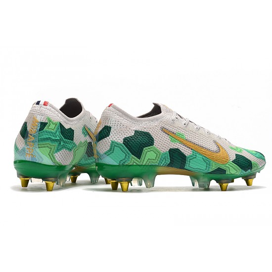 Nike Mercurial Vapor 13 Elite SG-PRO AC White Green Gold 39-45