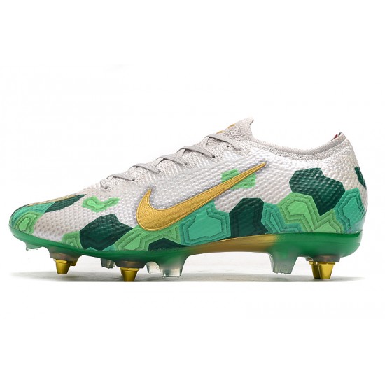 Nike Mercurial Vapor 13 Elite SG-PRO AC White Green Gold 39-45