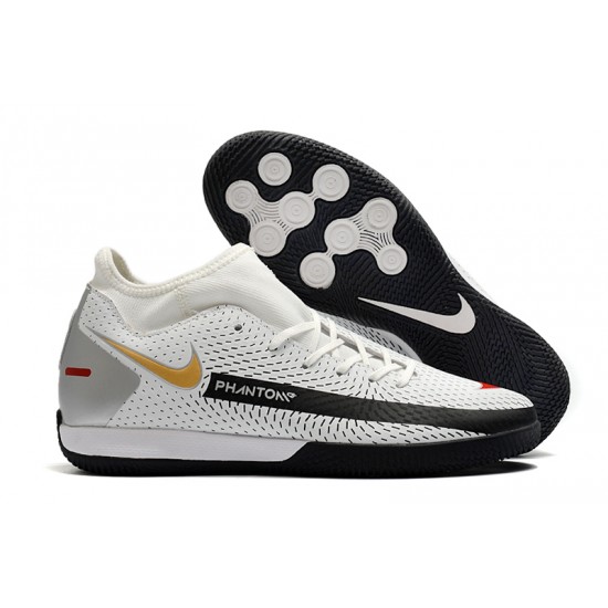 Nike Phantom GT Academy Dynamic Fit IC White Black Gold 39-45