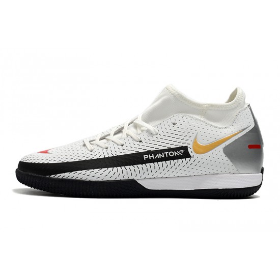 Nike Phantom GT Academy Dynamic Fit IC White Black Gold 39-45