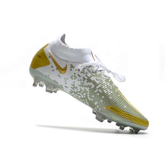 Nike Phantom GT Elite Dynamic Fit FG White Grey Gold 39-45