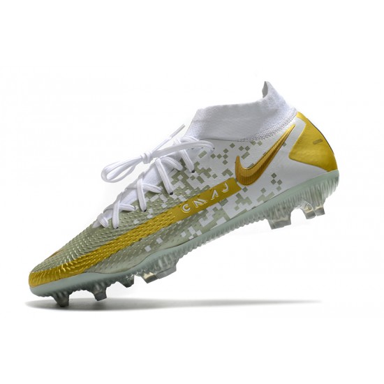 Nike Phantom GT Elite Dynamic Fit FG White Grey Gold 39-45