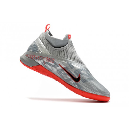 Nike React Phantom Vision 2 Pro Dynamic Fit IC Grey Red 39-45