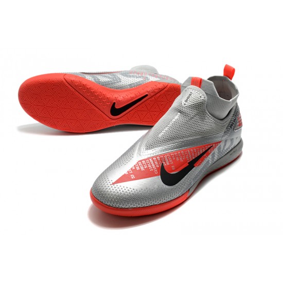 Nike React Phantom Vision 2 Pro Dynamic Fit IC Grey Red 39-45