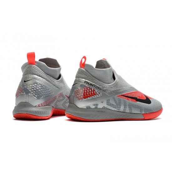 Nike React Phantom Vision 2 Pro Dynamic Fit IC Grey Red 39-45