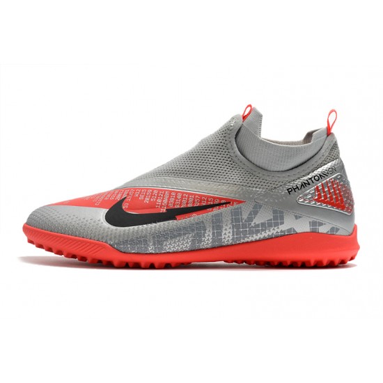 Nike React Phantom Vision 2 Pro Dynamic Fit TF Grey Red 39-45