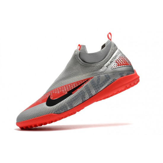 Nike React Phantom Vision 2 Pro Dynamic Fit TF Grey Red 39-45