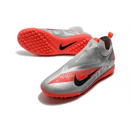 Nike React Phantom Vision 2 Pro Dynamic Fit TF Grey Red 39-45