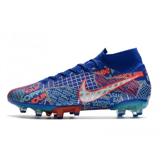 Nike Superfly 7 Elite SE AG Blue Silver Orange 39-45