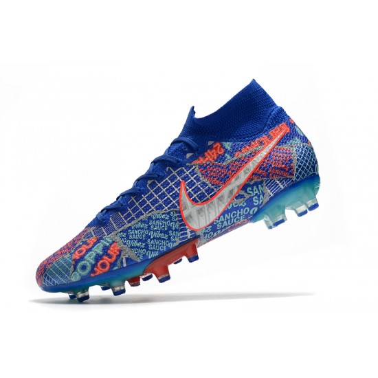 Nike Superfly 7 Elite SE AG Blue Silver Orange 39-45