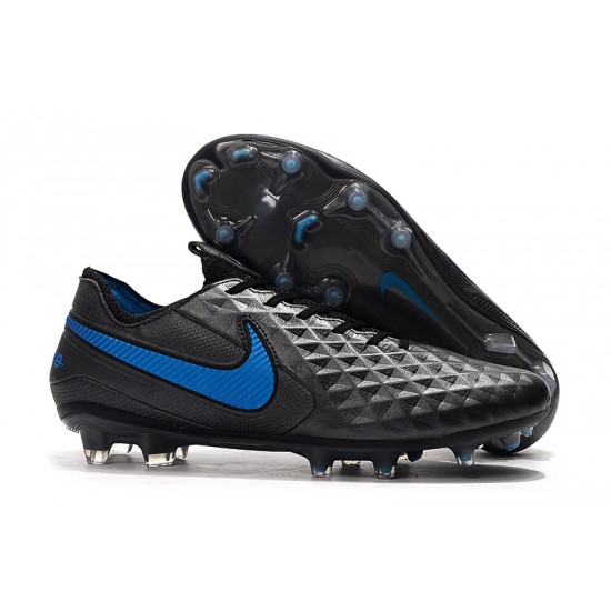 Nike Tiempo Legend 8 Elite FG Black Blue 39-45