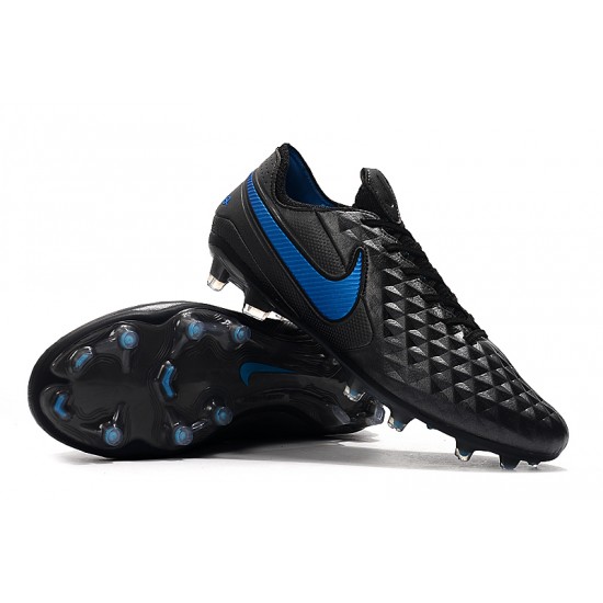 Nike Tiempo Legend 8 Elite FG Black Blue 39-45