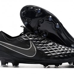 Nike Tiempo Legend 8 Elite FG Black Silver 39-45