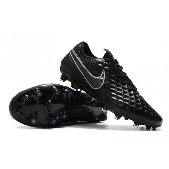 Nike Tiempo Legend 8 Elite FG Black Silver 39-45