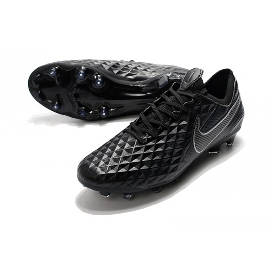 Nike Tiempo Legend 8 Elite FG Black Silver 39-45