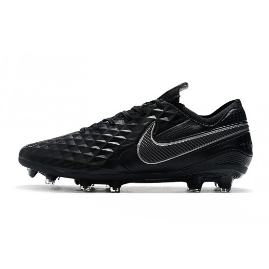 Nike Tiempo Legend 8 Elite FG Black Silver 39-45