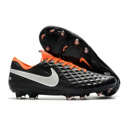 Nike Tiempo Legend 8 Elite FG Black Silver Orange 39-45