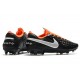 Nike Tiempo Legend 8 Elite FG Black Silver Orange 39-45