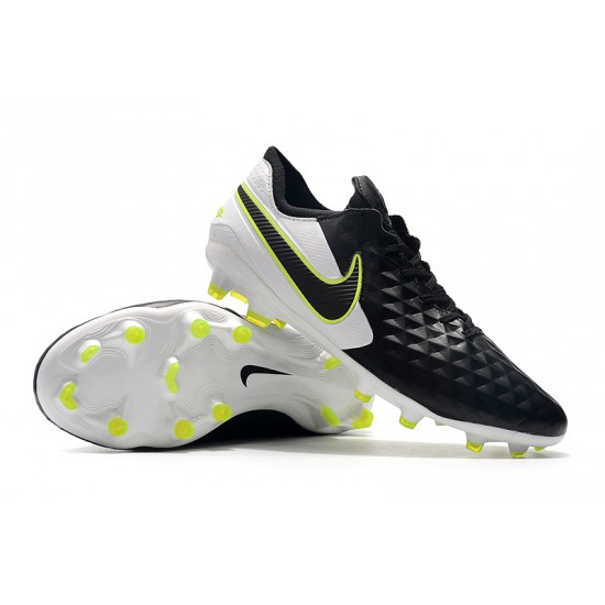 Nike Tiempo Legend 8 Elite FG Black White Green 39-45