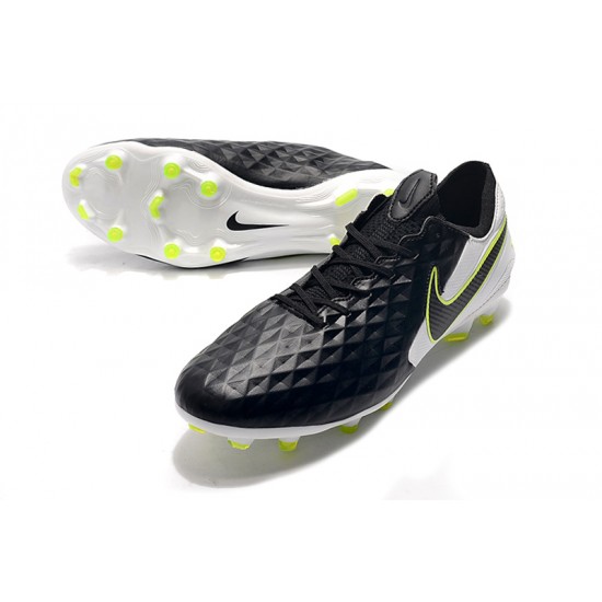 Nike Tiempo Legend 8 Elite FG Black White Green 39-45