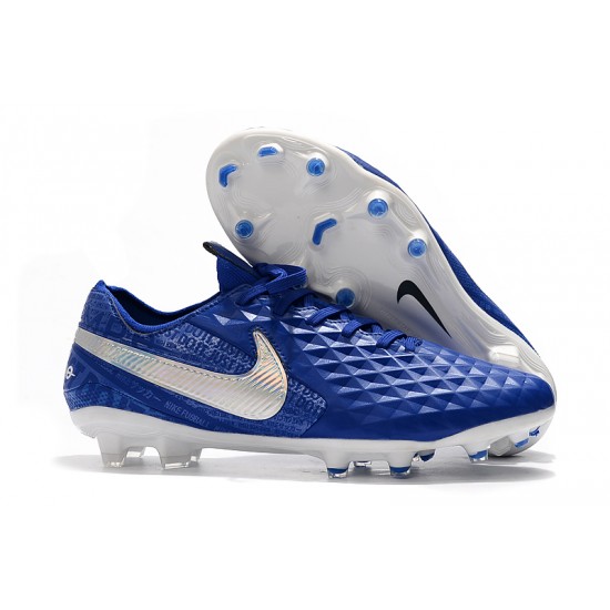 Nike Tiempo Legend 8 Elite FG Blue Silver 39-45