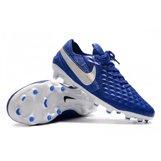 Nike Tiempo Legend 8 Elite FG Blue Silver 39-45