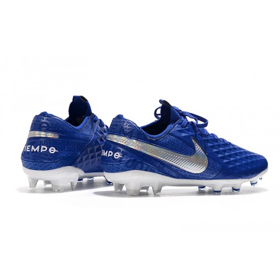 Nike Tiempo Legend 8 Elite FG Blue Silver 39-45