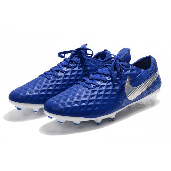 Nike Tiempo Legend 8 Elite FG Blue Silver 39-45