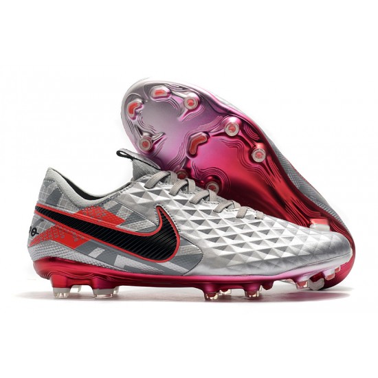 Nike Tiempo Legend 8 Elite FG Silver Red Black 39-45