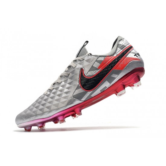 Nike Tiempo Legend 8 Elite FG Silver Red Black 39-45