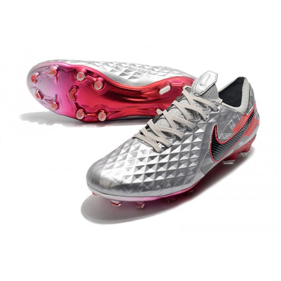 Nike Tiempo Legend 8 Elite FG Silver Red Black 39-45