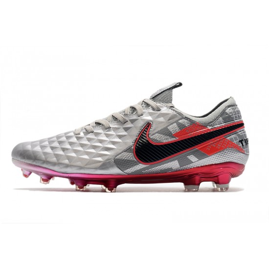 Nike Tiempo Legend 8 Elite FG Silver Red Black 39-45