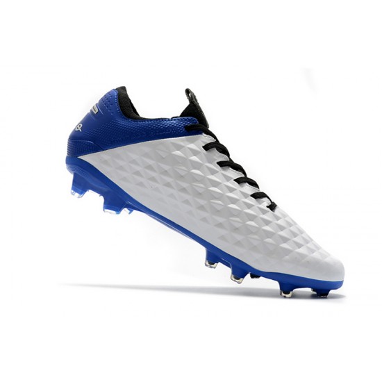 Nike Tiempo Legend 8 Elite FG White Blue Black 39-45