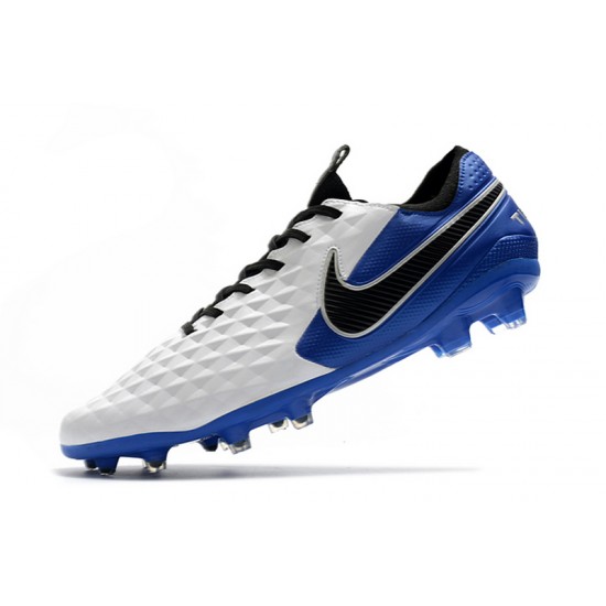 Nike Tiempo Legend 8 Elite FG White Blue Black 39-45