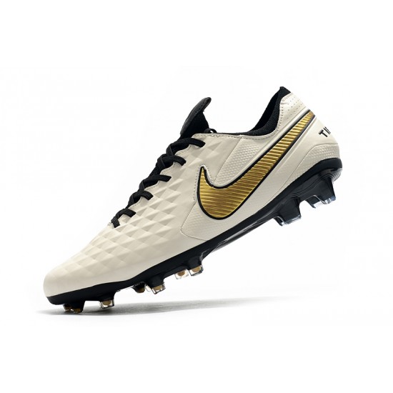 Nike Tiempo Legend 8 Elite FG White Gold 39-45