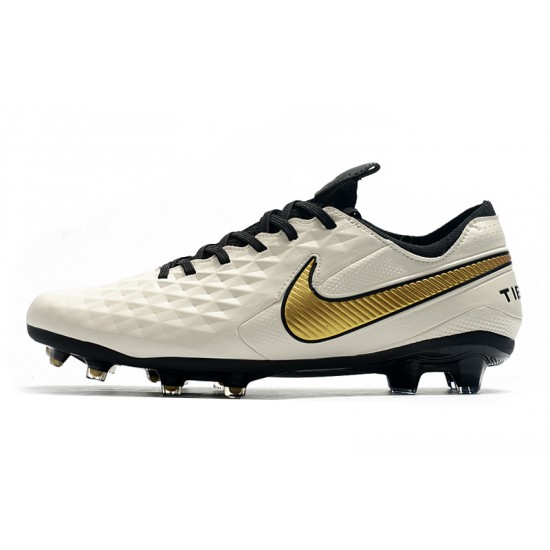 Nike Tiempo Legend 8 Elite FG White Gold 39-45