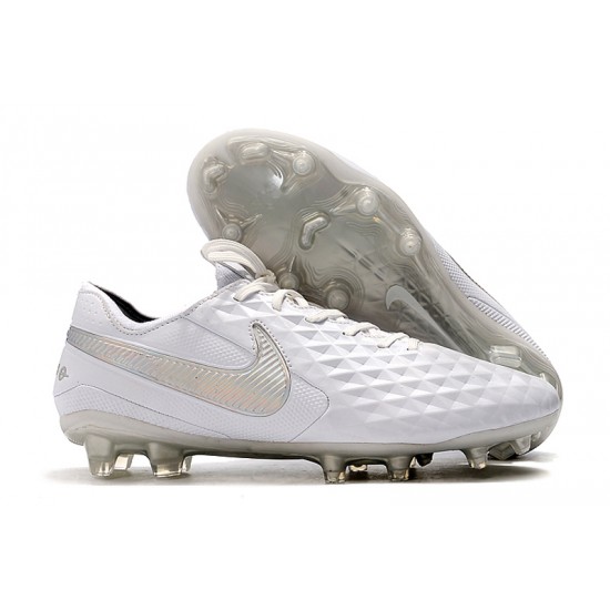 Nike Tiempo Legend 8 Elite FG White Silver 39-45